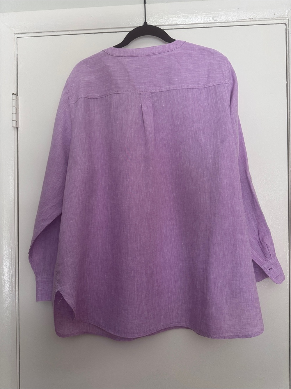 Talbots Lavender 100% Linen Pullover Tunic, Sz 2X - Picture 3 of 5